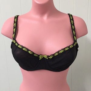 36C Sheer Black VICTORIA’S SECRET Peasant Bra